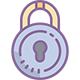 logo cryptographie cadenas violet